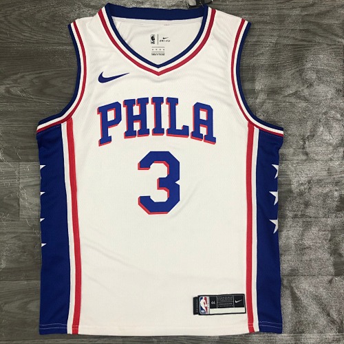 Philadelphia 76ers Allen Iverson #3 White Basketball Jersey