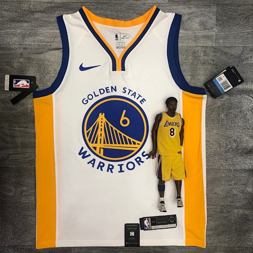 Golden State Warriors #6 White 20 Season Basketball Jersey
