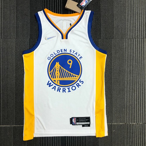 Golden State Warriors #9 White Basketball Jersey