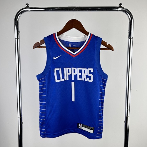 Los Angeles Clippers James Harden #1 Kids Basketball Jersey