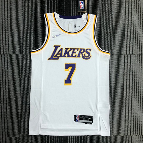 Los Angeles Lakers #7 White Basketball Jersey