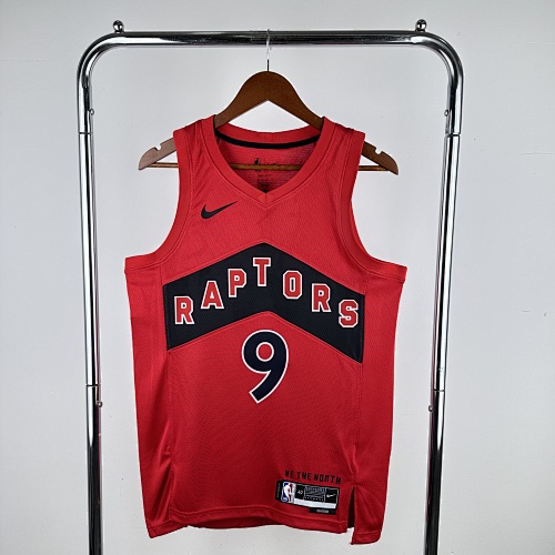 Toronto Raptors #9 Away Red 23 Season Basketball Jersey
