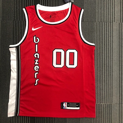 Portland Trail Blazers #0 Retro Edition Red Basketball Jersey