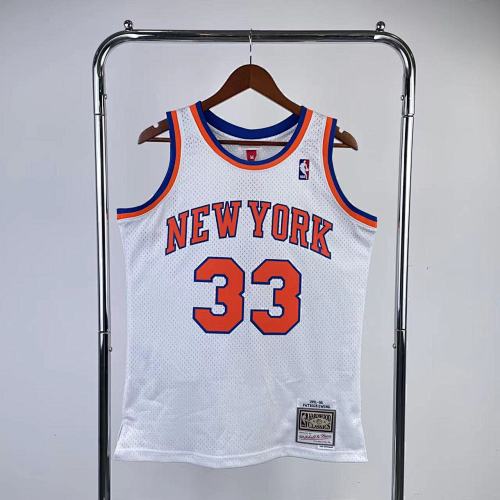 New York Knicks #33 Retro Edition Fan Edition White 92 Season Basketball Jersey