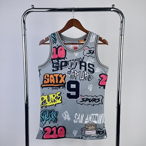 San Antonio Spurs #9 Retro Edition 03 Season Basketball Jersey