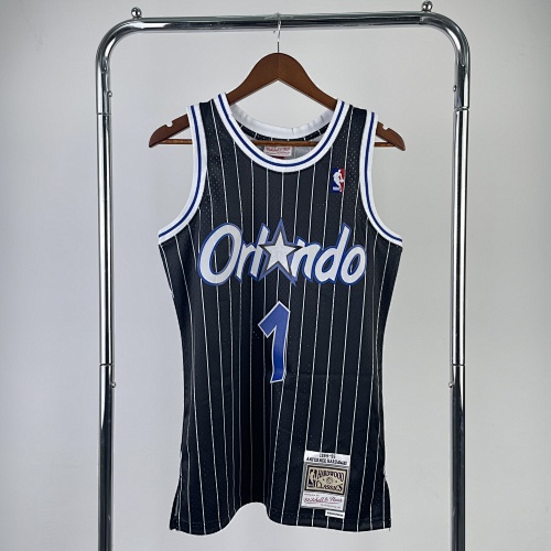 Orlando Magic #1 Retro Edition Black 95 Season Basketball Jersey