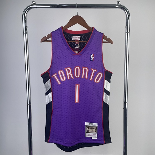 Toronto Raptors #1 Retro Edition Black Purple 00 Season Basketball Jersey