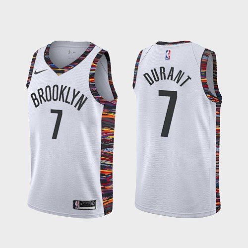 Brooklyn Nets Kevin Durant City Edition Fan Edition White Basketball Jersey