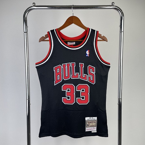Chicago Bulls Scottie Pippen #33 Retro Edition Black 98 Season Basketball Jersey