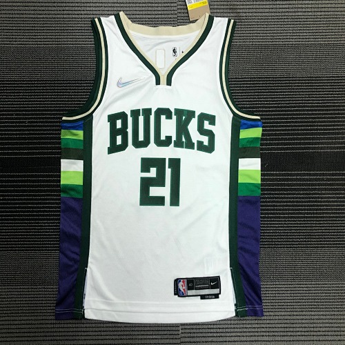 Milwaukee Bucks #21 City Edition 22 Season Basketball Jersey