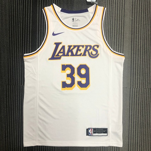 Los Angeles Lakers #39 White Basketball Jersey