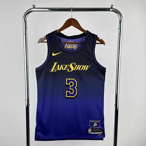 Los Angeles Lakers #3 City Edition 25 Season Basketball Jersey