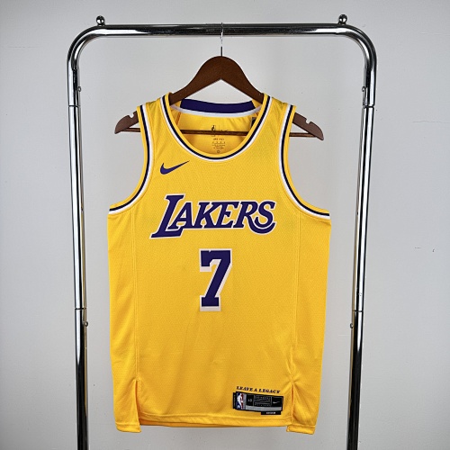 Los Angeles Lakers #7 Yellow 23 Season Basketball Jersey