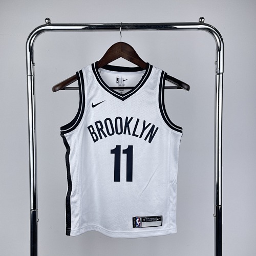 Brooklyn Nets Kyrie Irving #11 White Kids Basketball Jersey