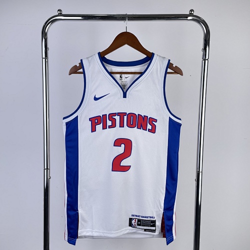 Detroit Pistons Cade Cunningham #2 White 23 Season Basketball Jersey