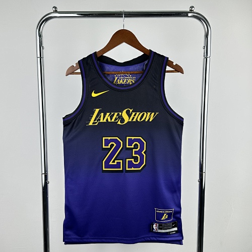 Los Angeles Lakers LeBron James #23 City Edition 25 Season Basketball Jersey