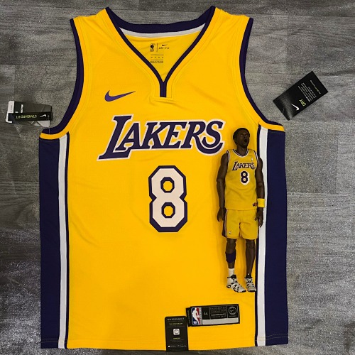 Los Angeles Lakers #8 Yellow Basketball Jersey