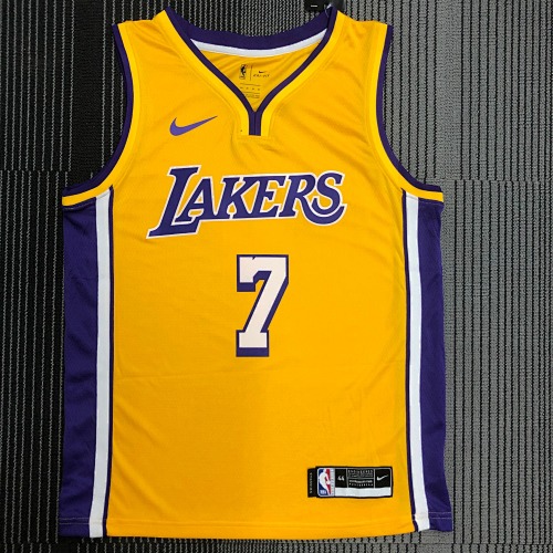 Los Angeles Lakers #7 Yellow Basketball Jersey