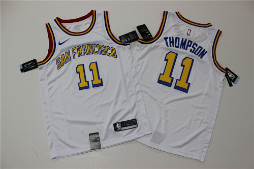 Golden State Warriors Klay Thompson White Basketball Jersey