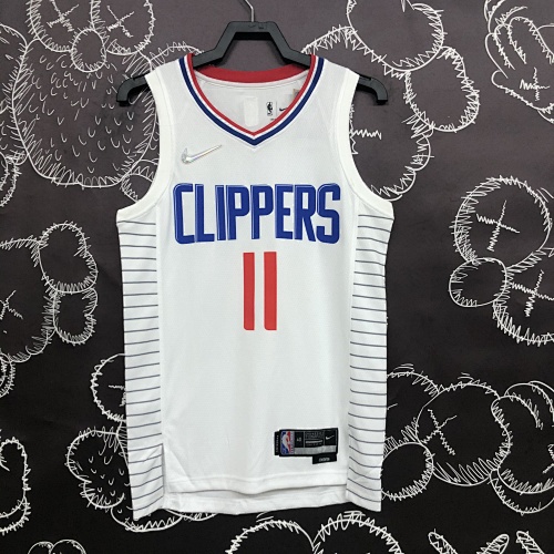 Los Angeles Clippers #11 White Basketball Jersey