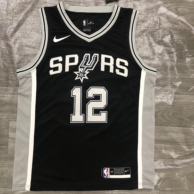 San Antonio Spurs #12 Black Basketball Jersey