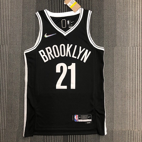 Brooklyn Nets #21 Black Basketball Jersey