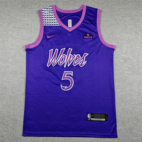 Minnesota Timberwolves Anthony Edwards City Edition Purple Basketball Jersey