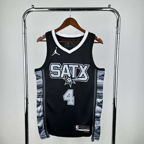 San Antonio Spurs De'Aaron Fox #4 Jumpman 23 Season Basketball Jersey