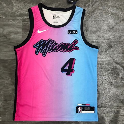 Miami Heat #4 City Edition 21 Season Basketball Jersey