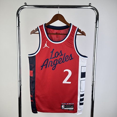 Los Angeles Clippers #2 Limited Edition Jumpman Red 25 Season Basketball Jersey