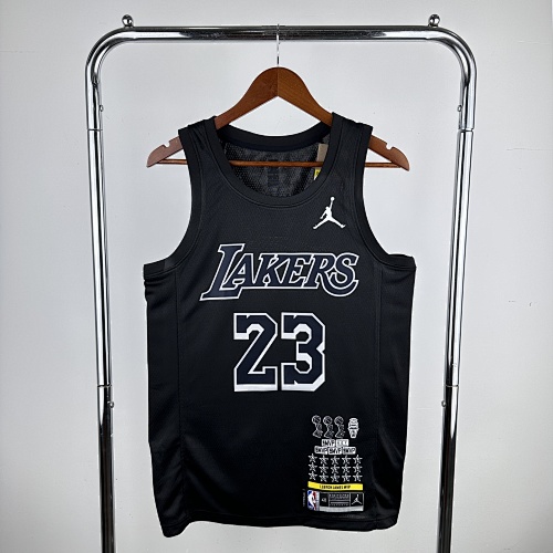 Los Angeles Lakers LeBron James #23 Black Basketball Jersey