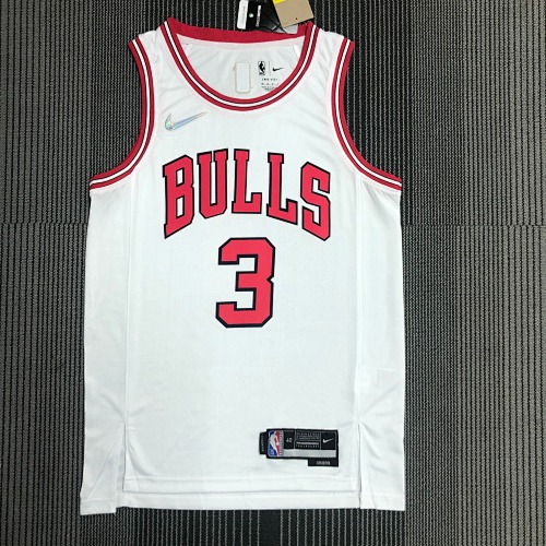 Chicago Bulls #3 White Basketball Jersey