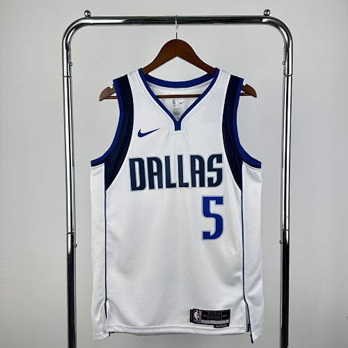 Dallas Mavericks #5 White Basketball Jersey
