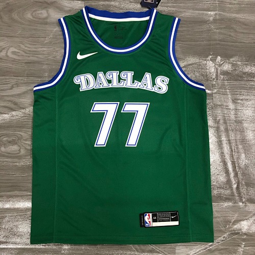 Dallas Mavericks Luka Doncic #77 Retro Edition Green 21 Season Basketball Jersey