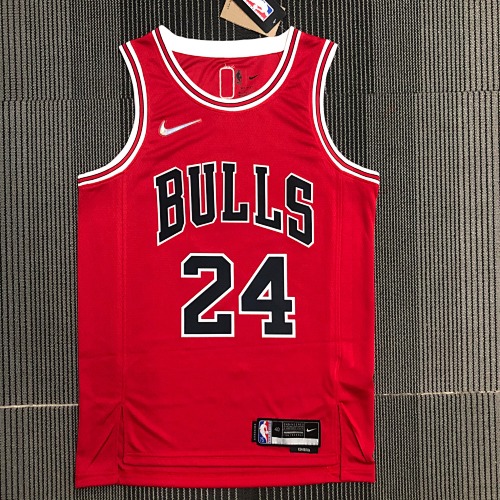 Chicago Bulls #24 Red Basketball Jersey