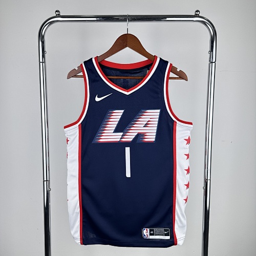Los Angeles Clippers James Harden #1 City Edition 19 Season Basketball Jersey