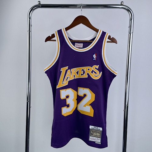 Los Angeles Lakers #32 Retro Edition Purple 85 Season Basketball Jersey