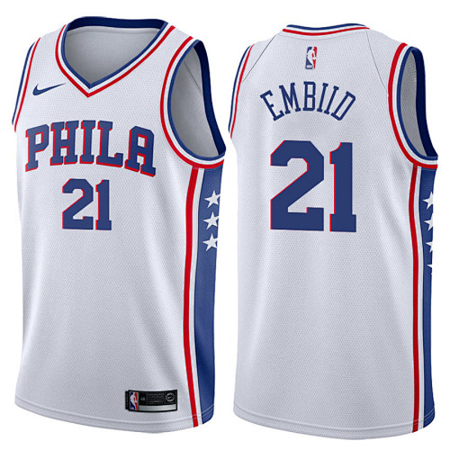 Philadelphia 76ers Joel Embiid Player Edition White Basketball Jersey