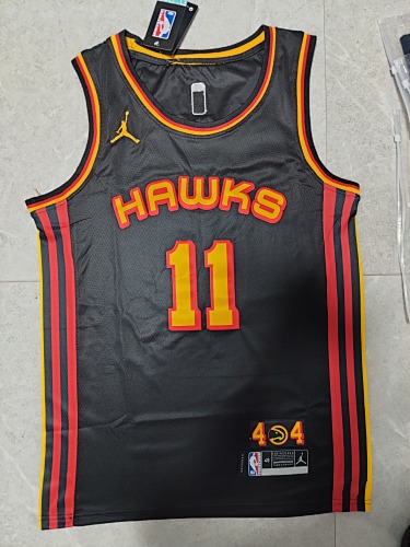 Atlanta Hawks Trae Young Black 23 Season Basketball Jersey