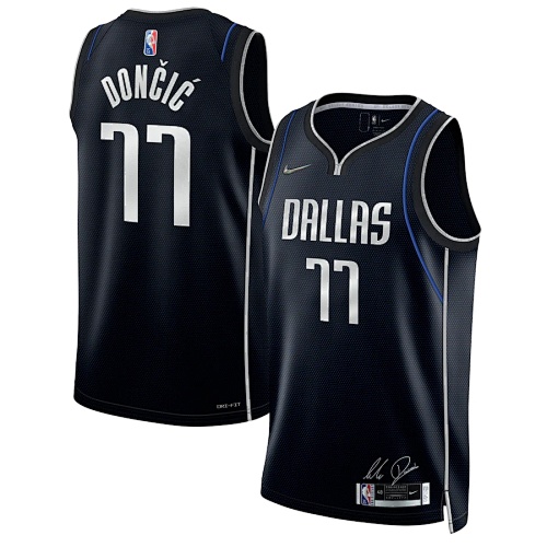 Dallas Mavericks Luka Doncic Black 2022 Season Basketball Jersey