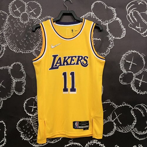 Los Angeles Lakers Kyrie Irving #11 Yellow Basketball Jersey