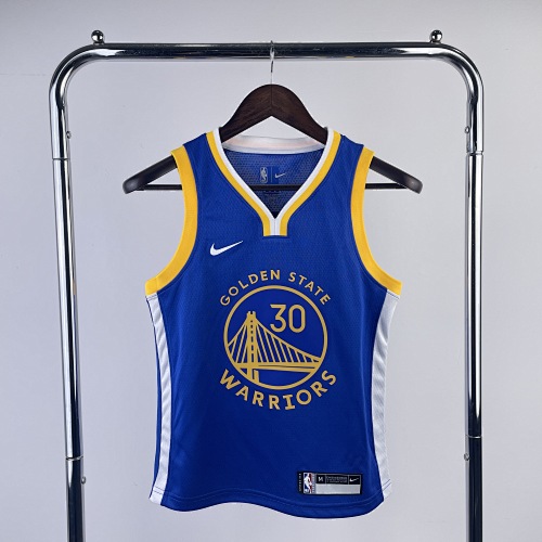 Golden State Warriors Stephen Curry #30 Kids Basketball Jersey