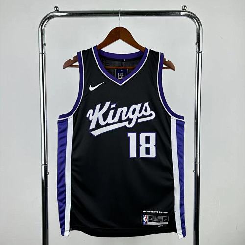Sacramento Kings #18 Black 24 Season Basketball Jersey