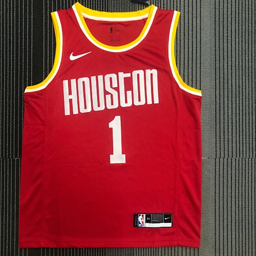 Houston Rockets #1 Retro Edition Red Basketball Jersey