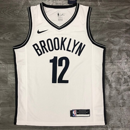 Brooklyn Nets #12 White Basketball Jersey