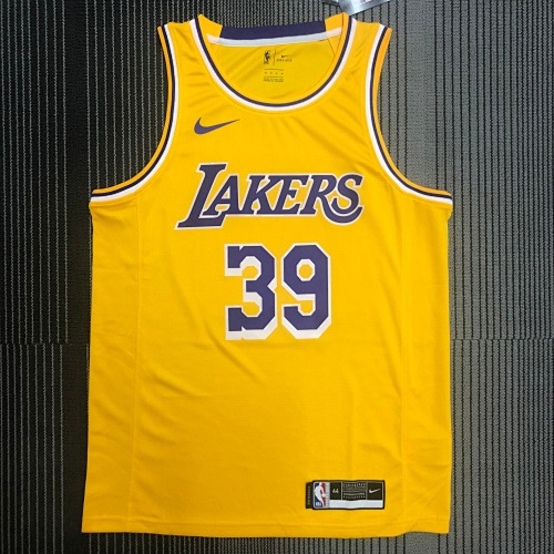 Los Angeles Lakers #39 Yellow Basketball Jersey