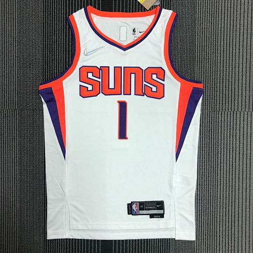 Phoenix Suns Devin Booker #1 White Basketball Jersey