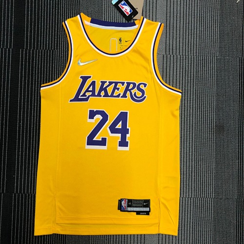 Los Angeles Lakers #24 Yellow Basketball Jersey