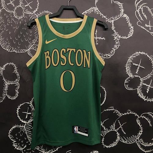 Boston Celtics Jayson Tatum #0 City Edition Green 20 Season Basketball Jersey