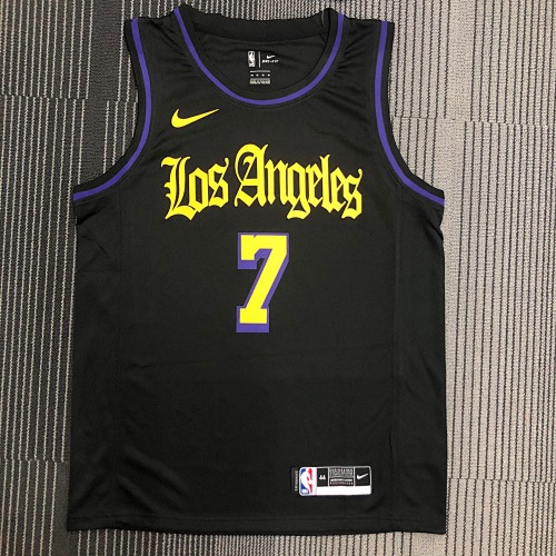 Los Angeles Lakers #7 Black Basketball Jersey